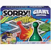 Photo 1 of Giant Sorry Classic Family Board Game Indoor Outdoor Retro Party Activity Summer Toy with Oversized Gameboard, for Adults and Kids Ages 6 and up
