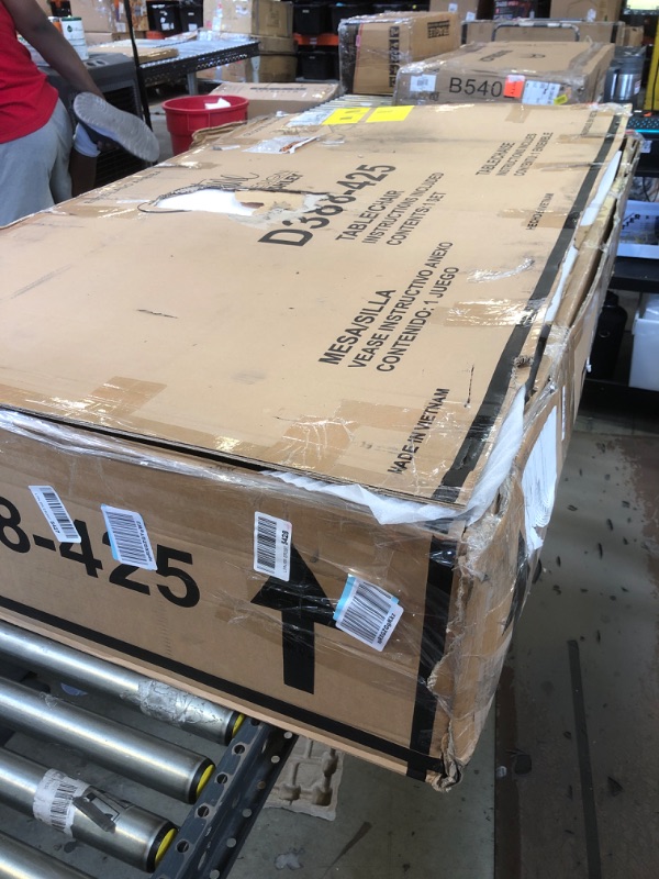 Photo 1 of Signature Design by Ashley Caitbrook Rustic 7 Piece Dining Set, Include Table and 6 Chairs, Gray & Caitbrook Rustic 24.4" Counter Height Upholstered Barstool, 2 Count, Gray Dark Gray Dining Set + Barstool, 2 Count