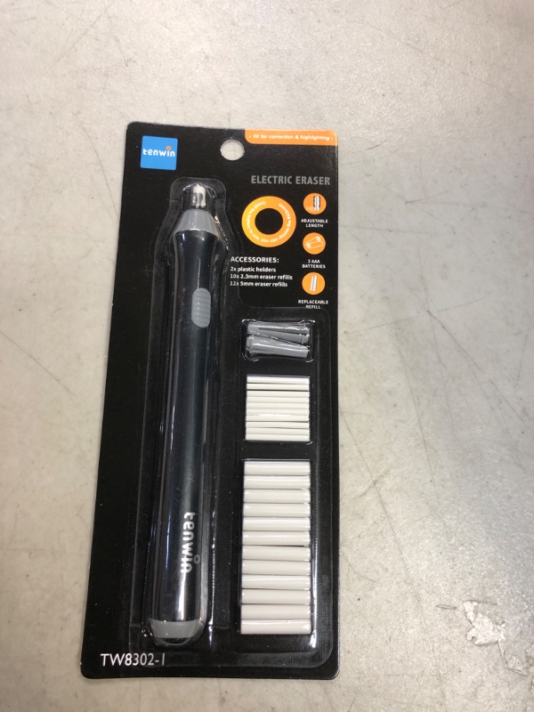 Photo 1 of Electric Eraser Kit with 22 Eraser Refills Automatic Eraser Kit for Art Pencils, Drawing, Painting(Black)