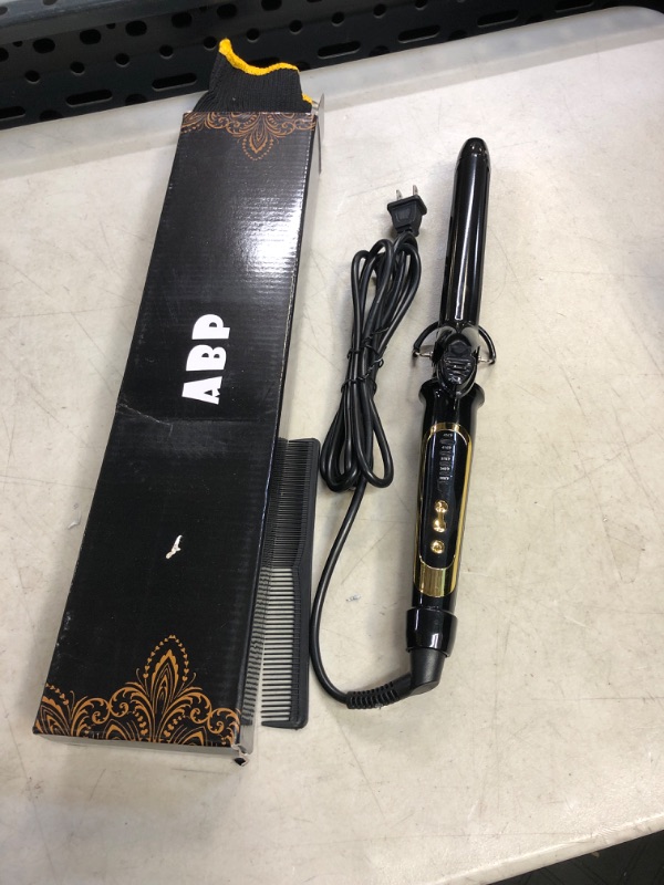 Photo 2 of 1 Inch Curling Iron with Ceramic Coating Barrel for Long/Medium Hair, Extra Long Barrel Curling Iron,Instant Heat up to 450°F with clamp,Hair Waving Style Tool for Girls & Women