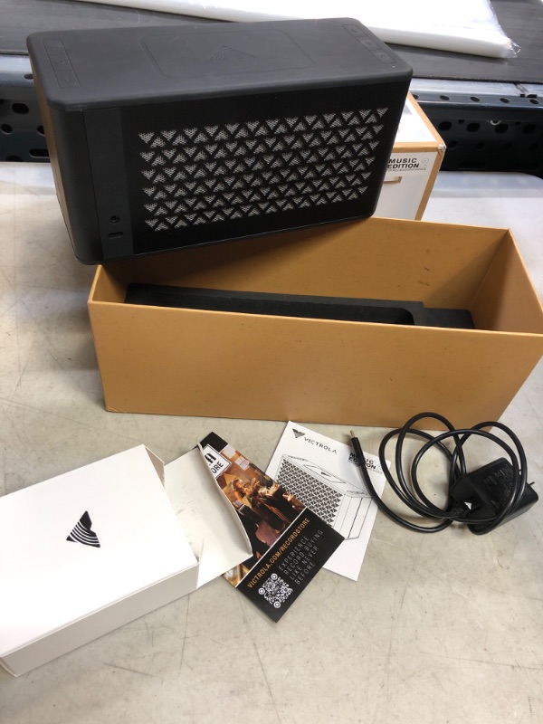 Photo 1 of Victrola Music Edition 2 Tabletop Bluetooth Speaker, IP67 Water and Dust Resistant, 20 Hour Battery Life, Multi-Speaker Pairing, Premium Sound and Passive Bass Radiator, Black ME2 Black