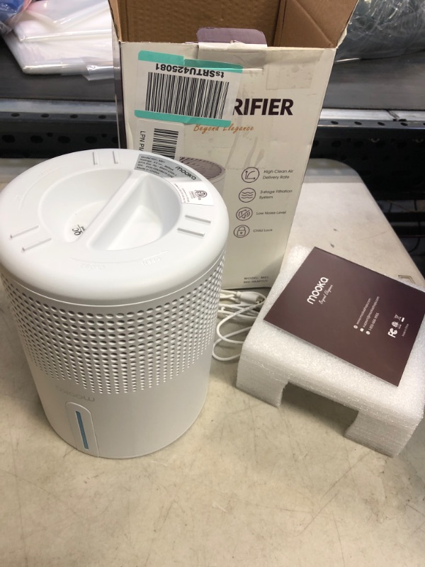 Photo 2 of Air Purifiers for Bedroom Home, MOOKA HEPA H13 Filter Protable Air Purifier with USB Cable for Smokers Pollen Pets Dust Odors in Office Car 300 Sq.Ft, Travel Desktop Air Cleaner with Fragrance Sponge