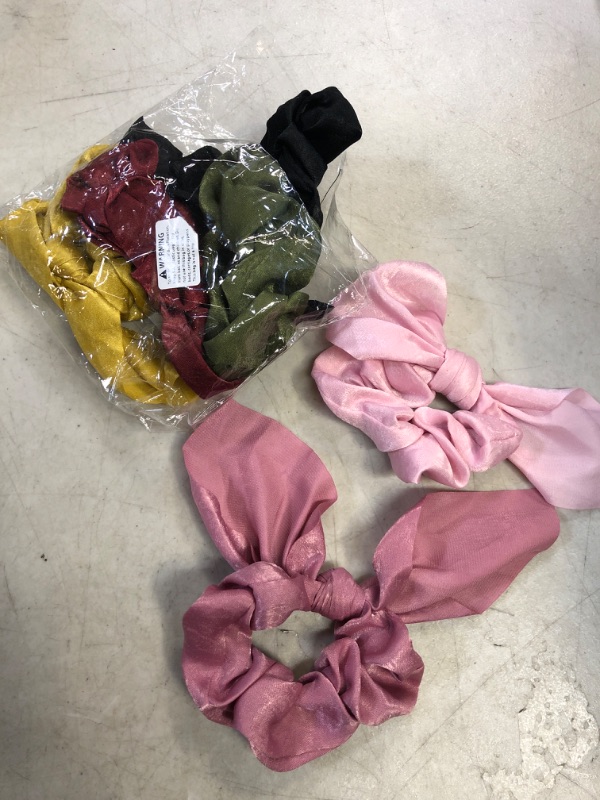 Photo 1 of 6Pcs Satin Scrunchies Bunny Ears 