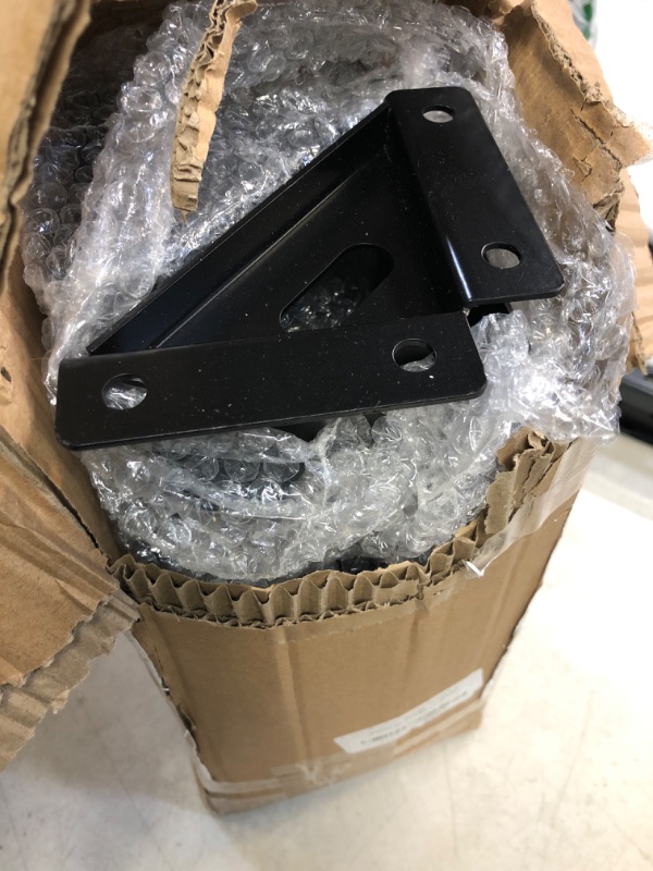 Photo 2 of 4x4 Post Base Railing Post Brackets(Inner Size 3.6"x3.6") Black Powder Coated Heavy Thick Steel Fence Post Anchor for Deck Porch Handrail Railing Fence Plate Pergola Suppor