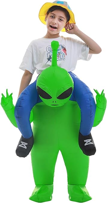 Photo 1 of  Halloween Costume for Adults Kids Inflatable Alien Funny Ride on Blow up Cosplay Costumes for Women Men