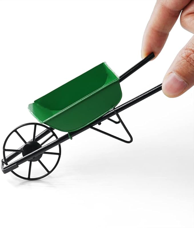 Photo 1 of 1/12 Miniature Wheelbarrow Dollhouse Decoration Accessories