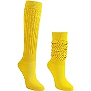 Photo 1 of 1Pair Cotton Scrunch Knee Socks Yellow