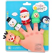 Photo 1 of Christmas Theme Finger Puppets Toys, Soft Rubber Bath Animal Head Finger Toys, Birthday Party Supplies 