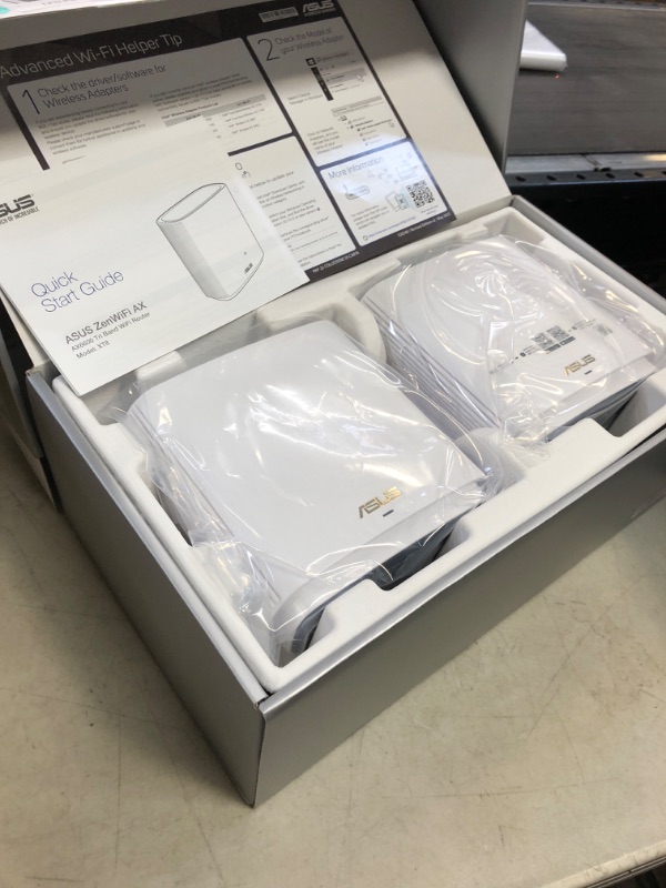 Photo 2 of ASUS ZenWiFi AX6600 Tri-Band Mesh WiFi 6 System (XT8 2PK) - Whole Home Coverage up to 5500 sq.ft & 6+ rooms, AiMesh, Included Lifetime Internet Security, Easy Setup, 3 SSID, Parental Control, White AX6600 | Tri-Band | 2PKs