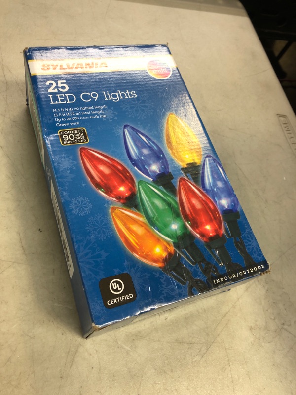 Photo 2 of SYLVANIA 25 C9 Multi Transparent Set LED Lights, 1 Count (Pack of 1)