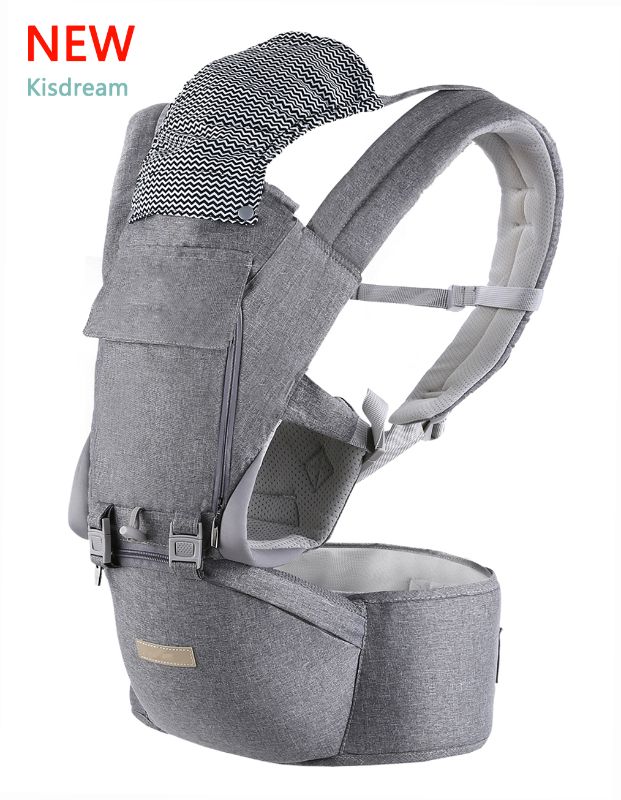 Photo 1 of Baby Carrier, 9-in-1 Carrier Newborn to Toddler, Wrap with Hip Seat Lumbar Support, Carriers for All Seasons ? Positions, Perfect Hiking Shopping Travelling, Grey, 1.95 Pound