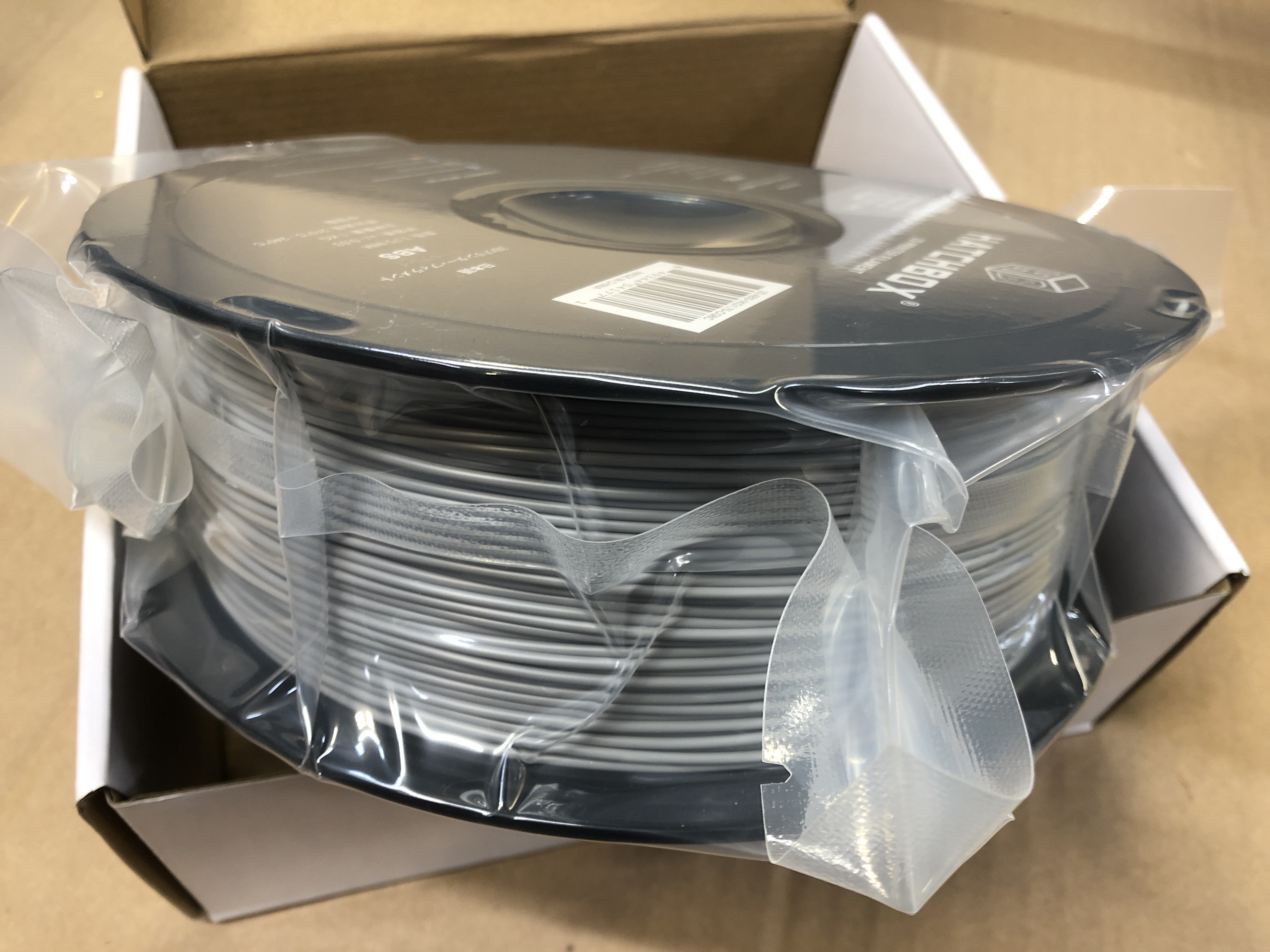 Photo 1 of HATCHBOX ABS 3D Printer Filament, Dimensional Accuracy +/- 0.03 mm, 1 kg Spool, 1.75 mm, Gray