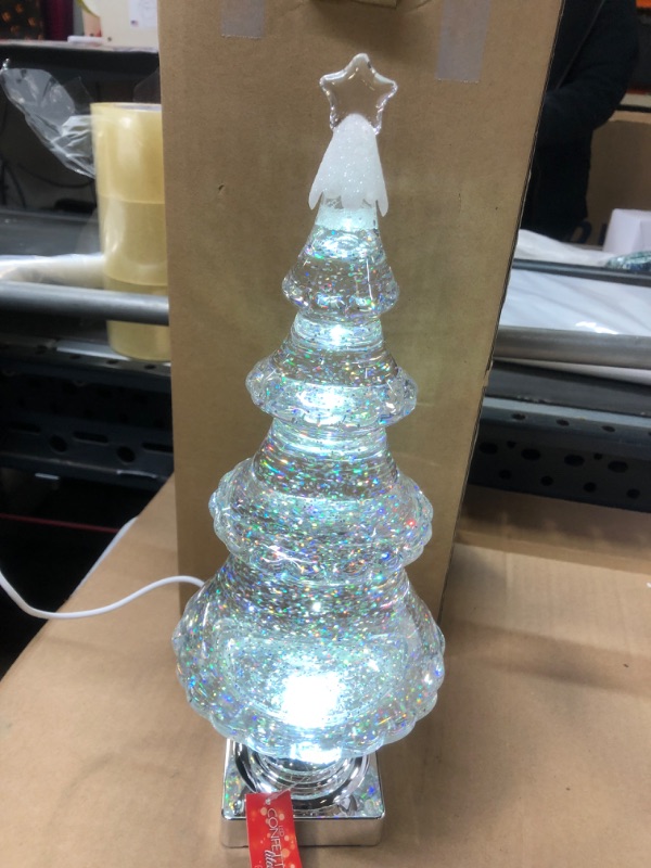 Photo 2 of 14in--Roman LED Clear LED Swirl Tree Tabletop Décor