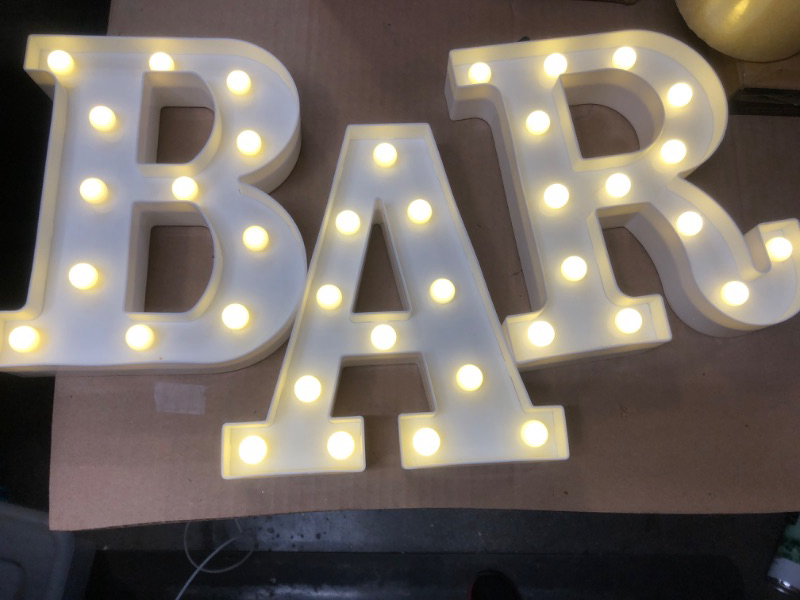 Photo 1 of  Light Up Letters Sign  Battery Powered  
