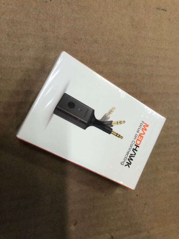 Photo 1 of MaedHawk Aux Bluetooth Adapter for Car, Portable Bluetooth 5.3 Car Adapter, Rotatable 3.5mm Bluetooth Wireless Audio Receiver for Car/Home Stereo/Speaker/Wired Headphones, Hands-Free Calls