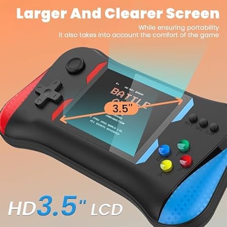 Photo 1 of  Handheld Game Console for Kids Adults,3.5'' LCD Screen Preloaded 500 Classic Video Games with Rechargeable Battery - Support 2 Players and TV Connection Ideal Gift for Kids Aldults1
