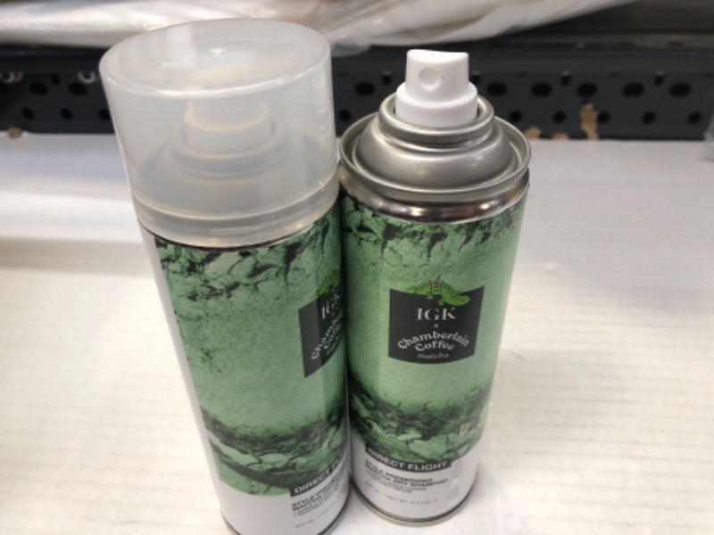 Photo 2 of 2pcs--IGK DIRECT FLIGHT Multi-Tasking Matcha Dry Shampoo | Light Cleanse + Style Preserving | Vegan + Cruelty Free | 6.30 Ounce 