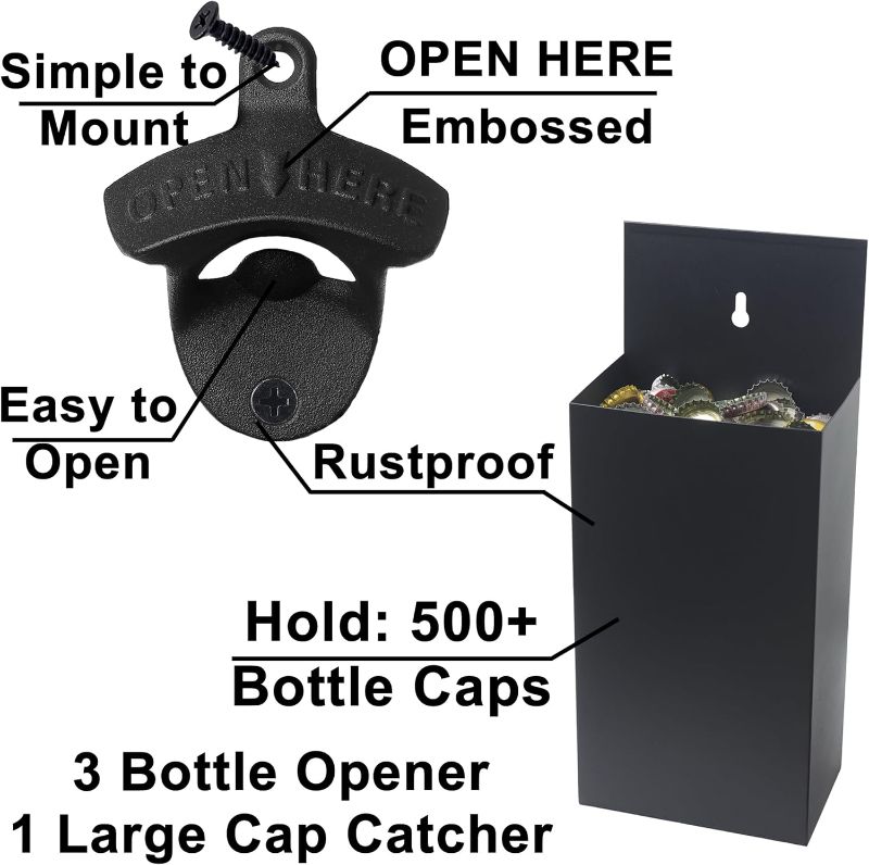 Photo 1 of  Outdoor Black Bottle Opener Wall Mounted  