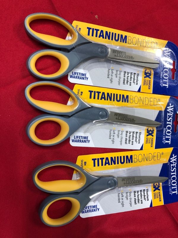 Photo 2 of 3pcs---Titanium Bonded 8 Inch Scissors