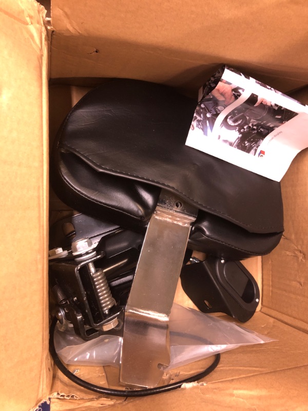 Photo 1 of Adjustable Driver Backrest Motorcycle Rider Backrest Compatible with Harley Touring Electra Glide Road Glide Road King Street Glide CVO 2009-Up Style-A/Chrome Arm