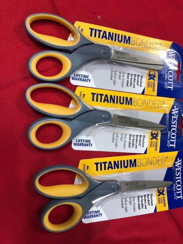 Photo 2 of 3pcs--Titanium Bonded 8 Inch Scissors