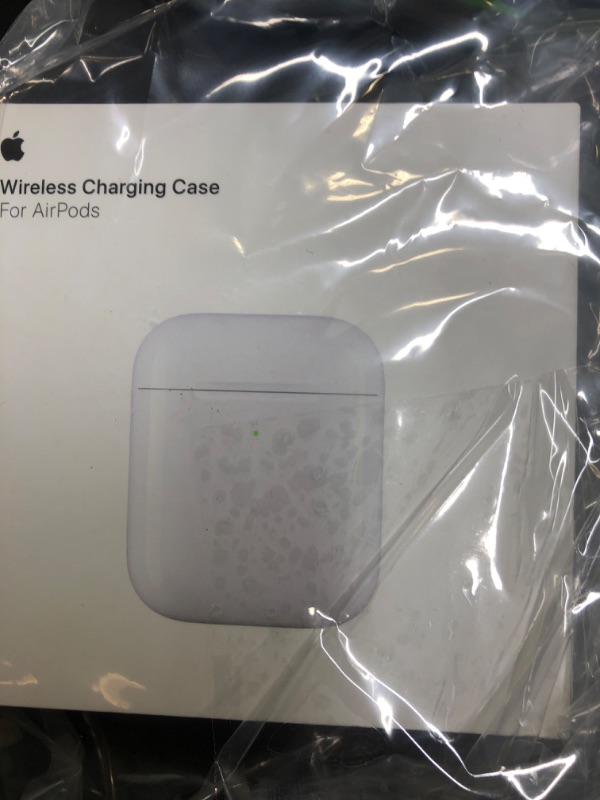 Photo 1 of Wireless Charging Case Replacement Compatible with Airpods 1 2 - Charger Case Only for AirPod 1st / 2nd Generation, Support Bluetooth Pairing Sync Button, No Air Pods, White