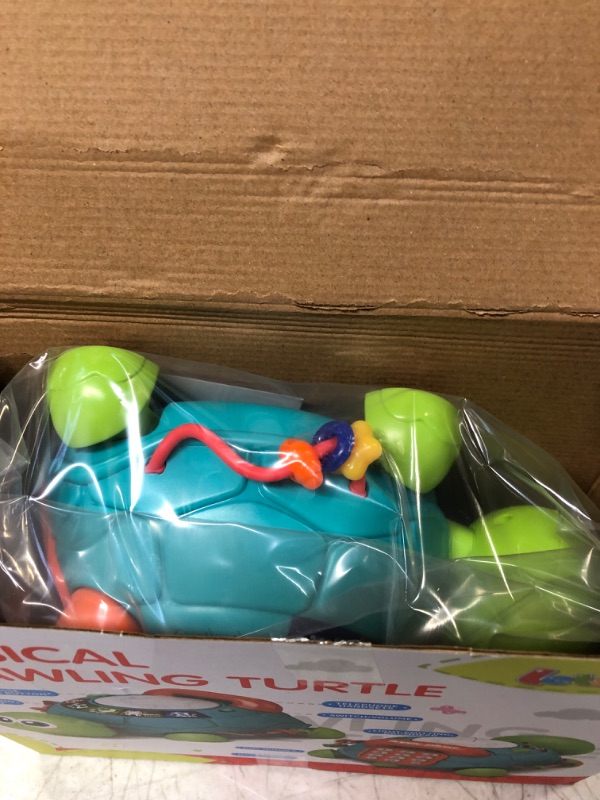 Photo 1 of Baby Toys 6 to 12 Months, Tummy Time Toy for 12-18 Months, Musical Turtle Crawling Toys with Light & Sound, Birthday Gift Early Educational Toy for Baby Infant 3-6 7 8 9 10 Months 1 2 Year Old Multicolored