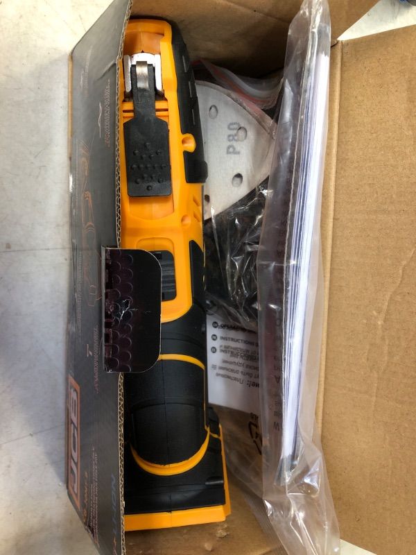 Photo 2 of JCB Tools - JCB 20V Cordless Oscillating Power Tool - Multi Tool - No Battery - Bare Unit - For Home Improvements and Professional Use, Trimming, Plunge Cuts, Drywall, Wood, Plastic, Metal Multi Tool With No Battery Or Charger