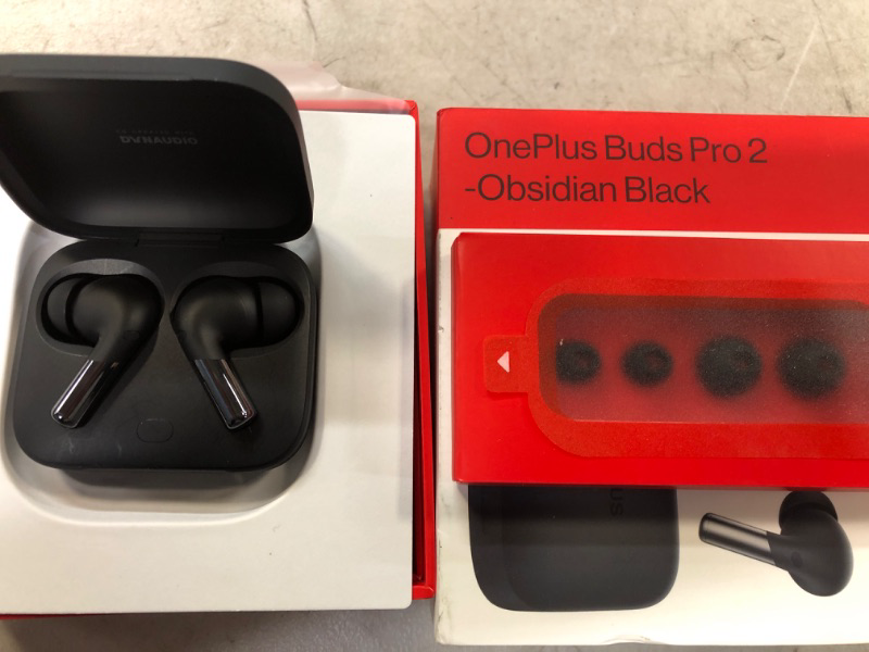 Photo 2 of OnePlus Buds Pro 2 - Obsidian Black - Audiophile-Grade Sound Quality Co-Created with Dynaudio, Best-in-Class ANC, Immersive Spatial Audio, Up to 39 Hour...