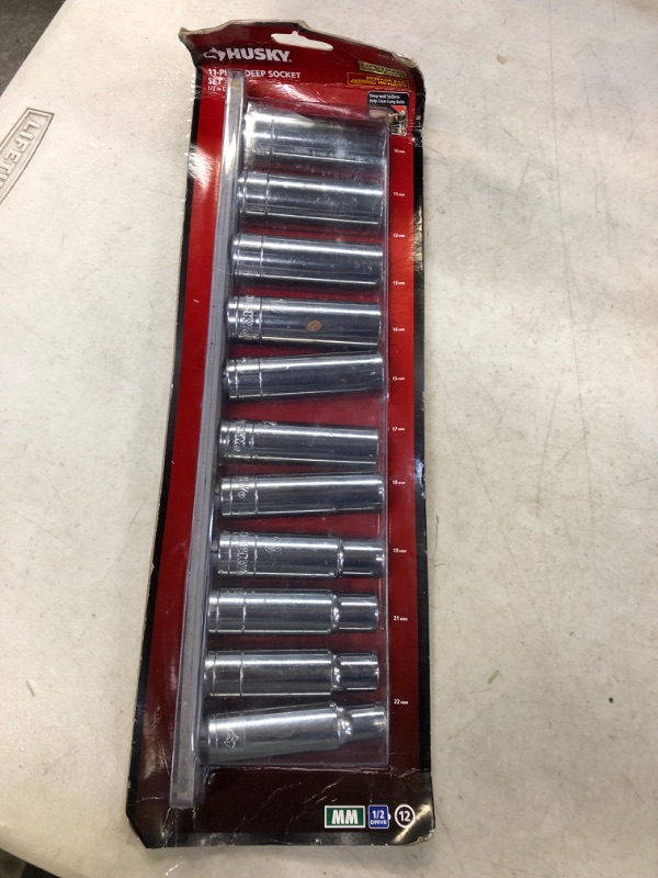 Photo 2 of 1/2 in. Drive Metric Deep Socket Set (11-Piece)