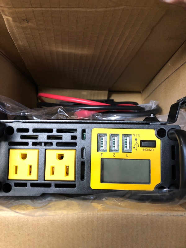 Photo 2 of DEWALT DXAEPI1000 Power Inverter 1000W Car Converter & DXAEPI140 Power Inverter 140W Car Converter: 12V DC to 120V AC Power Outlet with Dual 3.1A USB Ports Car Converter + Car Converter