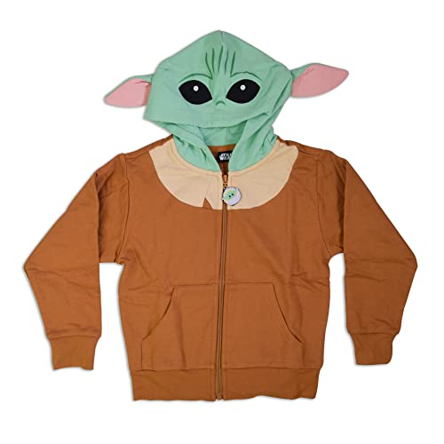 Photo 1 of 3T---STAR WARS the Mandalorian Baby Yoda Boys Toddler Sweatshirt Hoodie (3T, Tan)
