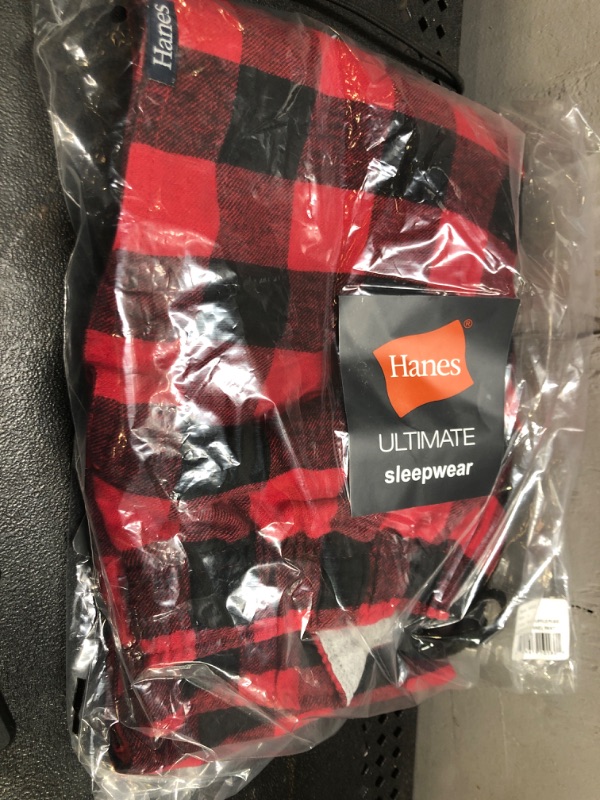 Photo 2 of Hanes Ultimate Men's Flannel Pant, Red Buffalo Plaid, Large
