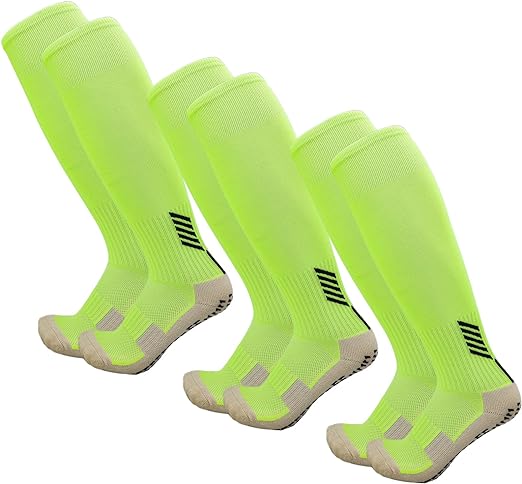 Photo 1 of AIMISICAR Anti Slip Soccer Socks Non Slip Grip Pads Sports Socks for Kids Youth Adults for Football Basketball, 3 Pairs