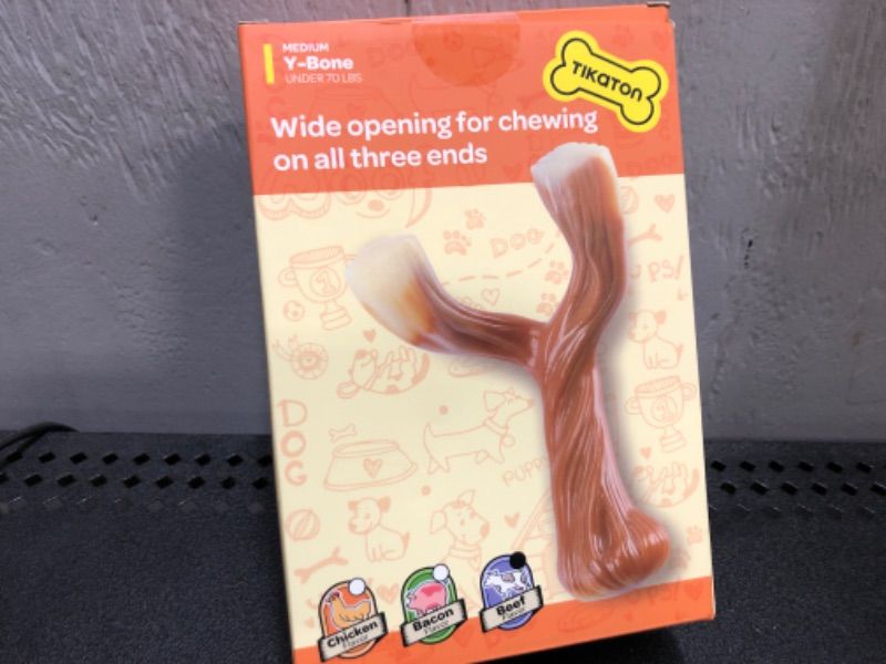 Photo 1 of  Tikaton Y-Bone Durable Dog Chew Toy For Aggressive Chewers 