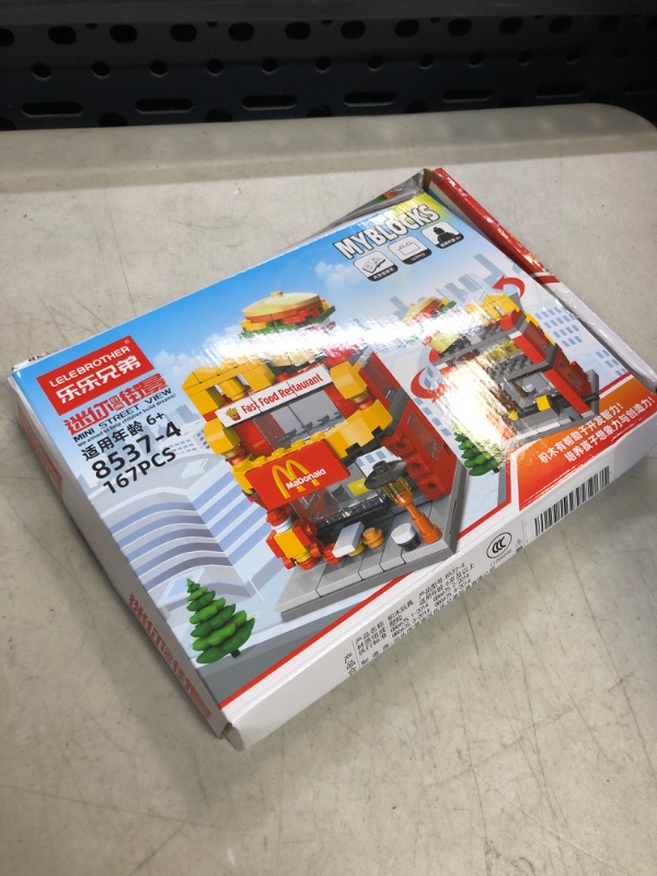 Photo 1 of LITTCO Building Blocks City Burger House, Birthday Toys Compatible with Lego McDonalds Set 167PCS