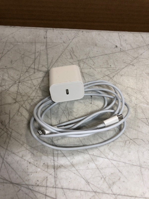 Photo 2 of [Apple MFi Certified] iPhone Charger Fast Charging, 20W PD USB C Power Wall Charger with 6FT Type C to Lightning Cable Compatible with iPhone 14 13 12 11 Pro Max/Pro/XS Max/XS/XR/X, iPad