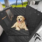 Photo 1 of Dog Car Seat Cover for Back Seat | Waterproof Scratch Proof Back Seat Cover for Dogs | Pet Hammock Car Cover with Mesh Window | Nonslip Heavy Duty Dog Seat Covers for Cars Trucks SUV Black