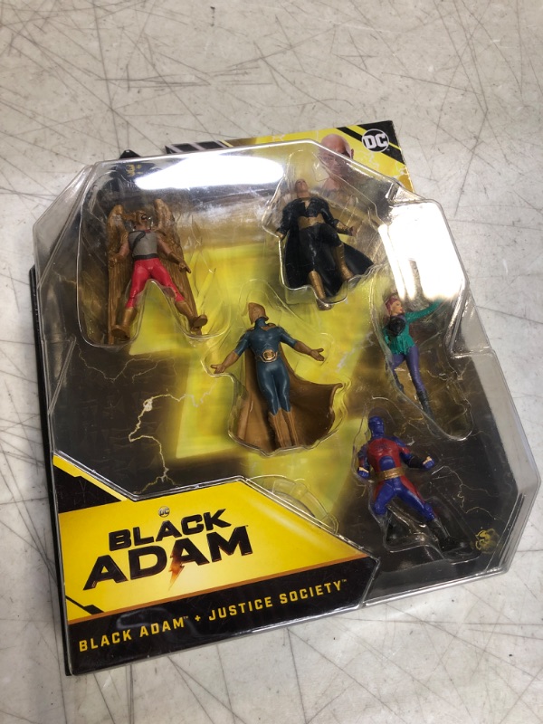 Photo 2 of DC Comics, Black Adam Justice Society Set 5-Pack, 2-Inch Action Figures with Stands, Black Adam Movie Collectible Kids Toys, Ages 3 and Up