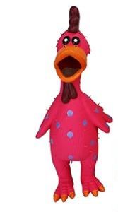 Photo 1 of 11.5-Inch Latex Polka Dot Globken Chicken Dog Toy