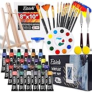 Photo 1 of Acrylic Paint Set,46 Piece Professional Painting Supplies with Paint Brushes, Acrylic Paint