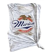 Photo 1 of Erxvxp Women Tank Tops Sleeveless Merica Since 1776 Racerback T-Shirt Vest for Independence Day (Gray, X-Large)