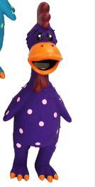 Photo 1 of 11.5-Inch Latex Polka Dot Globken Chicken Dog Toy