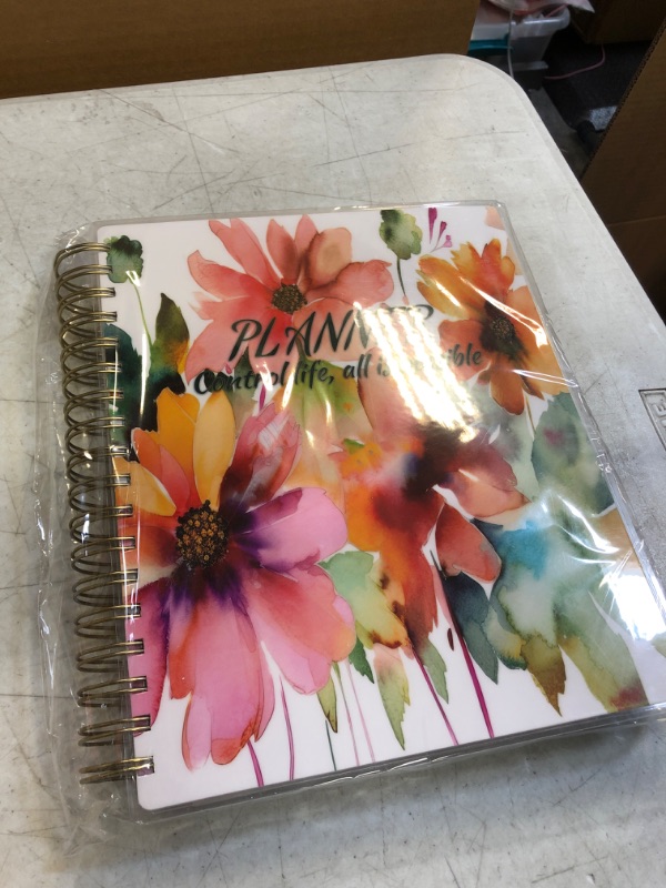 Photo 2 of Arundhati Large PVC Undated Daily Planner 9.8x8.5", 18 Months Daily Weekly Monthly Planner Yearly Agenda,294 Pcs Planners 2024-2025 for Women and Men, Monthly Tabs, Bookmark, Notes Sets, Double Folder