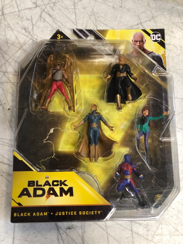 Photo 2 of DC Comics, Black Adam Justice Society Set 5-Pack, 2-Inch Action Figures with Stands, Black Adam Movie Collectible Kids Toys, Ages 3 and Up