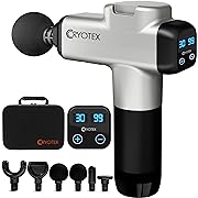 Photo 1 of cryotex Massage Gun – Back & Neck Deep Tissue Handheld Percussion Massager – Six Different Heads for Different Muscle Groups - 30 Speed Levels