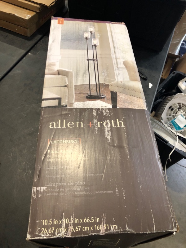 Photo 3 of allen + roth Latchbury 66.55-in Bronze Multi-head Floor Lamp