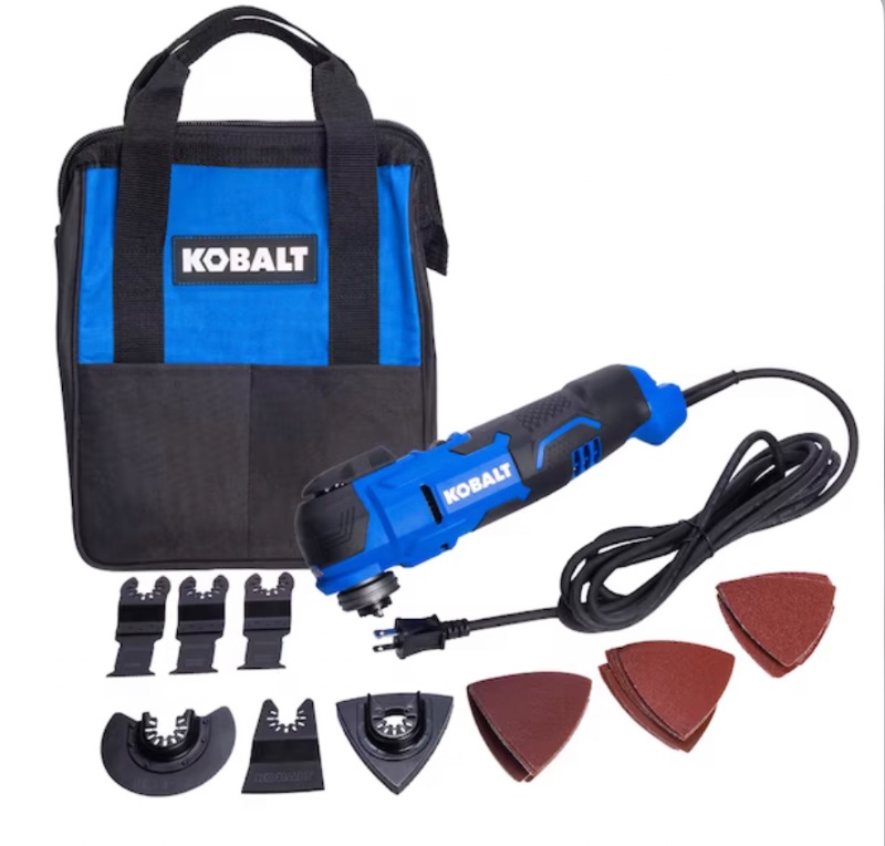 Photo 1 of Kobalt Corded 4-Amp Variable Speed 28-Piece Oscillating Multi-Tool Kit with Soft Case