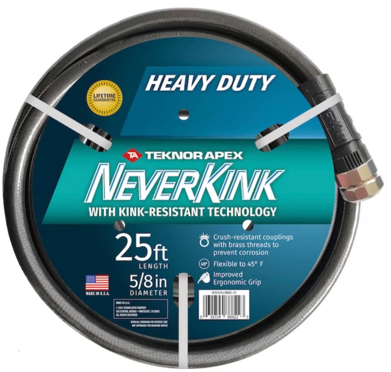 Photo 1 of NeverKink Teknor Apex 5/8-in x 25-ft Heavy-Duty Kink Free Vinyl Gray Coiled Hose