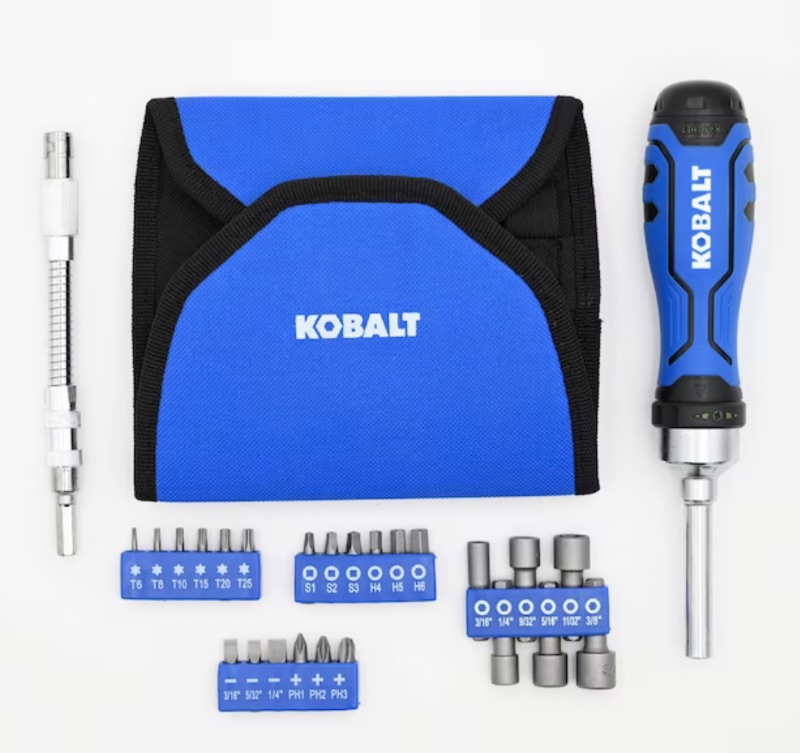 Photo 2 of Kobalt 27-Piece Plastic Handle Magnetic Ratcheting Assorted Multi-bit Screwdriver Set